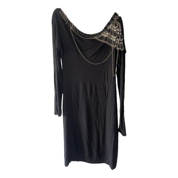 Patrizia Pepe “Safety Pin” Cold Shoulder Cocktail Dress - Picture 1 of 7